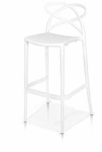 Sgabello bar bianco - ,